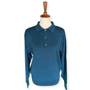 100% wool blue sweater.